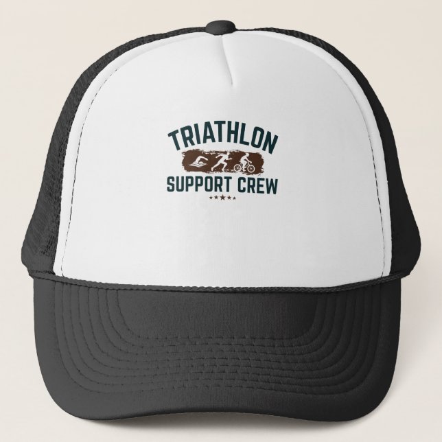 Triathlon Support Crew Familienbus Truckerkappe (Vorderseite)