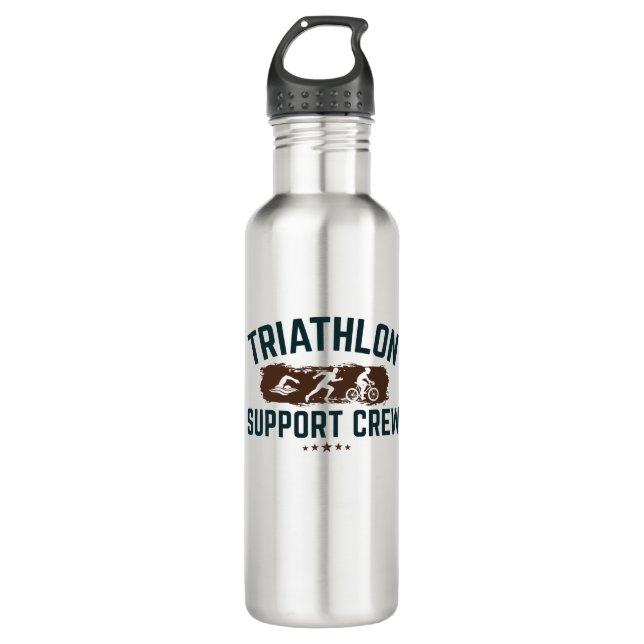 Triathlon Support Crew Family Coach Edelstahlflasche (Vorderseite)