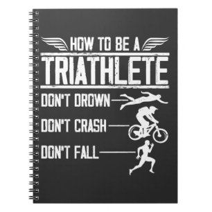Triathlon Swim Bike Lauf Triathlete Sportsman Notizblock
