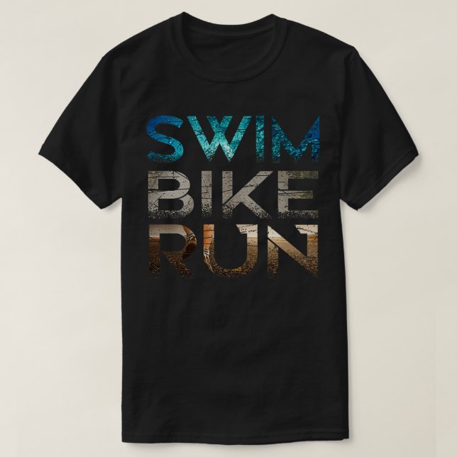 Triathlon Swim Bike Run 62 T-Shirt (Design vorne)