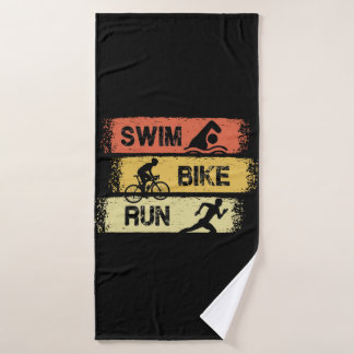 Triathlon - Swim Bike Run Badehandtuch