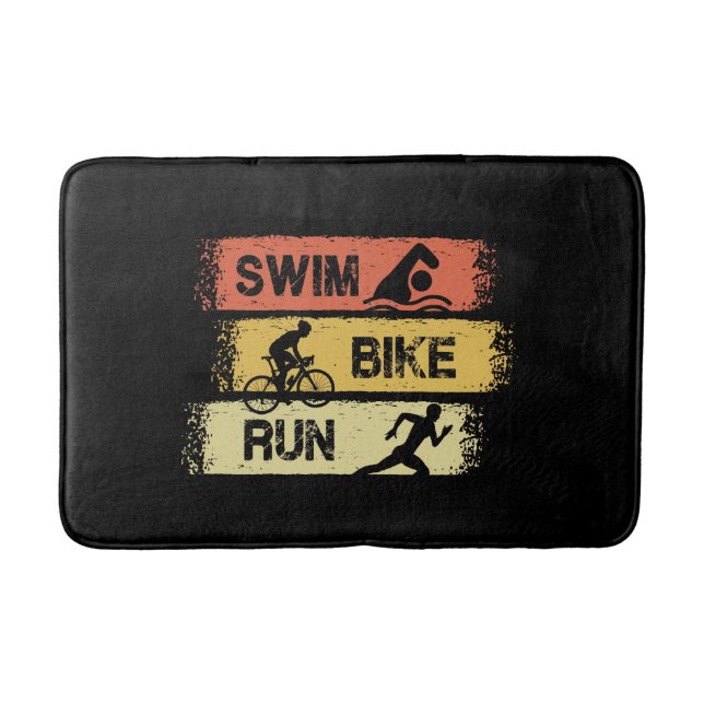 Triathlon - Swim Bike Run Badematte (Vorderseite)