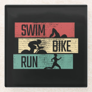 Triathlon - Swim Bike Run Glasuntersetzer