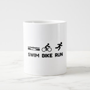 Triathlon Swim Bike Run Jumbo-Tasse
