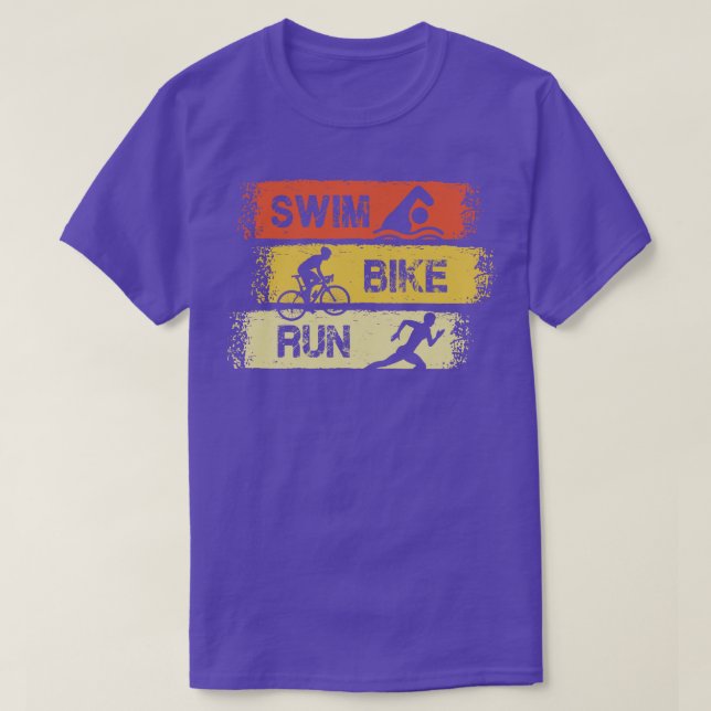 Triathlon Swim Bike Run T-Shirt (Design vorne)