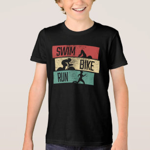 Triathlon - Swim Bike Run Tri-Blend Shirt