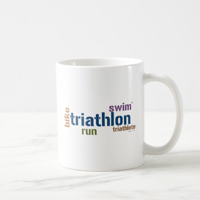 Triathlon-Text Kaffeetasse (Rechts)