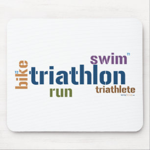 Triathlon-Text Mousepad