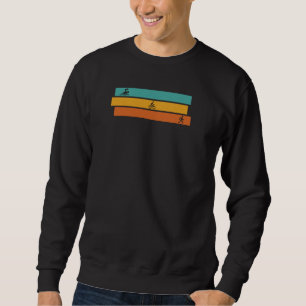 Triathlon Training Schwimmen Rad laufen Retro Sweatshirt