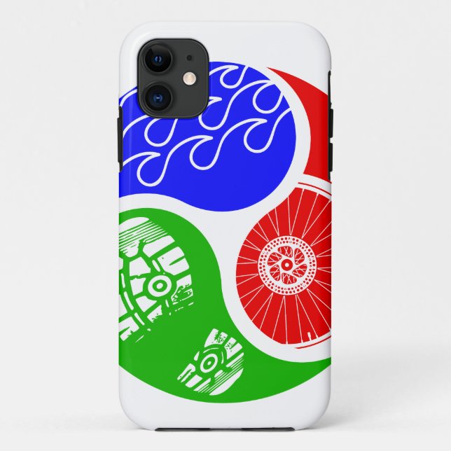 Triathlon TRI Yin Yang Case-Mate iPhone Hülle (Rückseite)