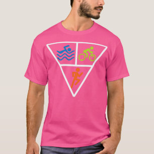 Triathlon Triangle Swim Bike Run Triathlete Sticke T-Shirt