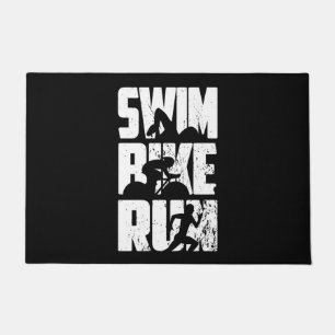 Triathlon Triathlet Fußmatte