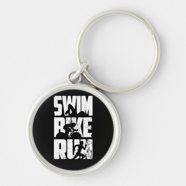 Triathlon Triathlet Schlüsselanhänger (Vorne)