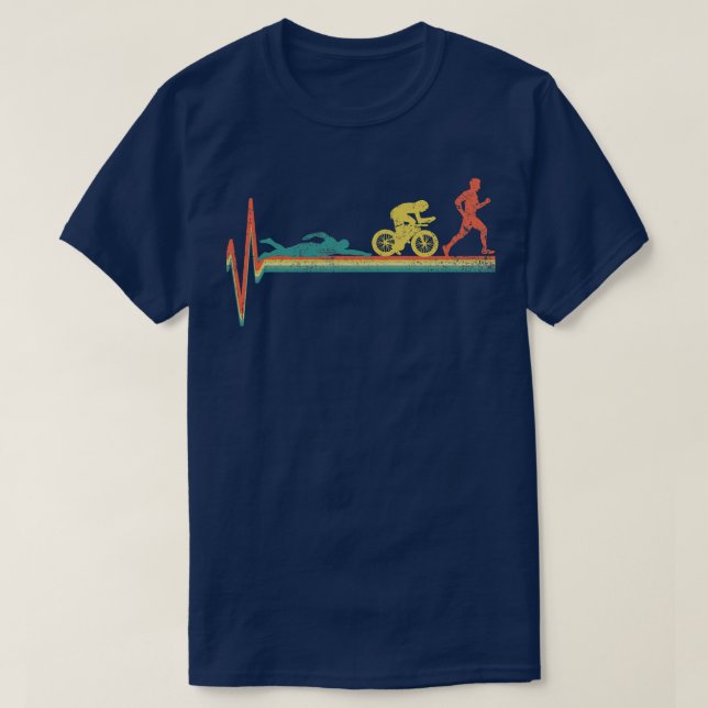 Triathlon Triathlete Vintag T-Shirt (Design vorne)