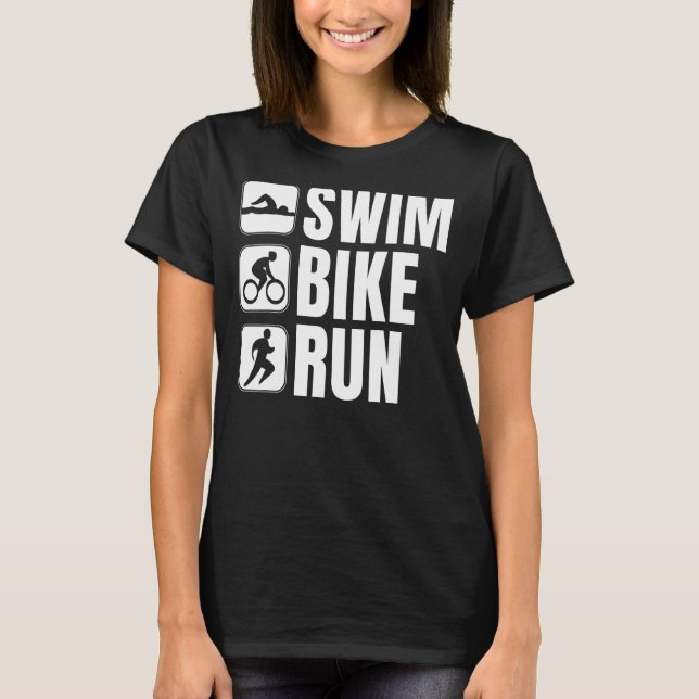 Triathlon Triathleten Laufende Fitness T-Shirt (Vorderseite)
