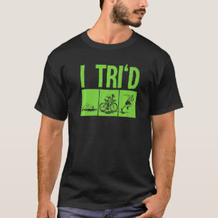 Triathlon-Triathleten Männer Frauen Schwimmen Fahr T-Shirt
