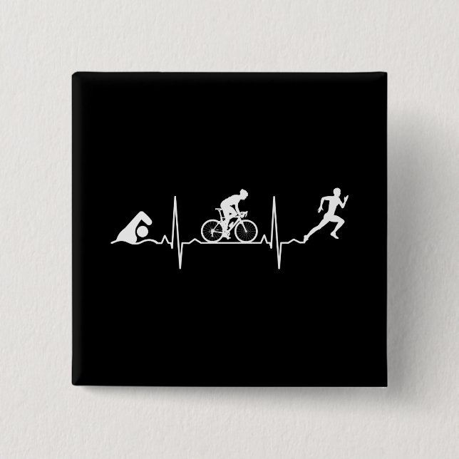 Triathlon - Triathlon Heartbeat Button (Vorderseite)