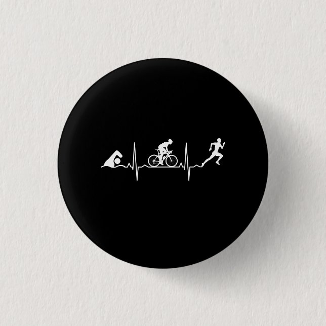 Triathlon - Triathlon Heartbeat Button (Vorderseite)