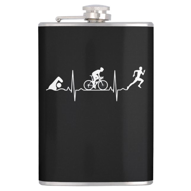 Triathlon - Triathlon Heartbeat Flachmann (Vorderseite)
