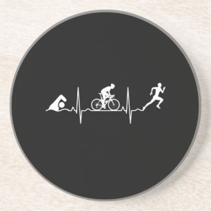 Triathlon - Triathlon Heartbeat Getränkeuntersetzer