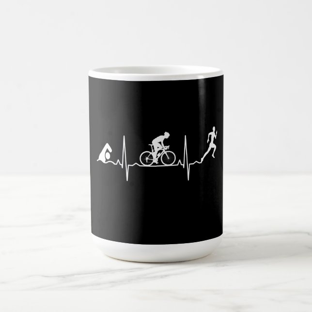 Triathlon - Triathlon Heartbeat Kaffeetasse (Mittel)