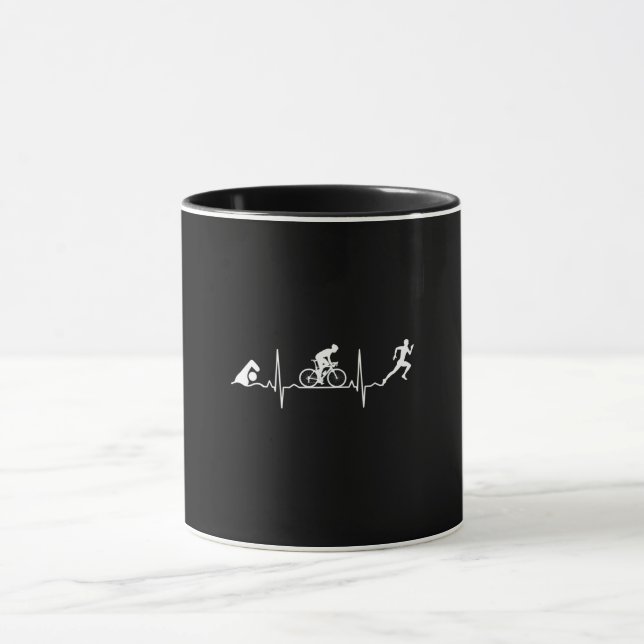 Triathlon - Triathlon Heartbeat Tasse (Zentrum)