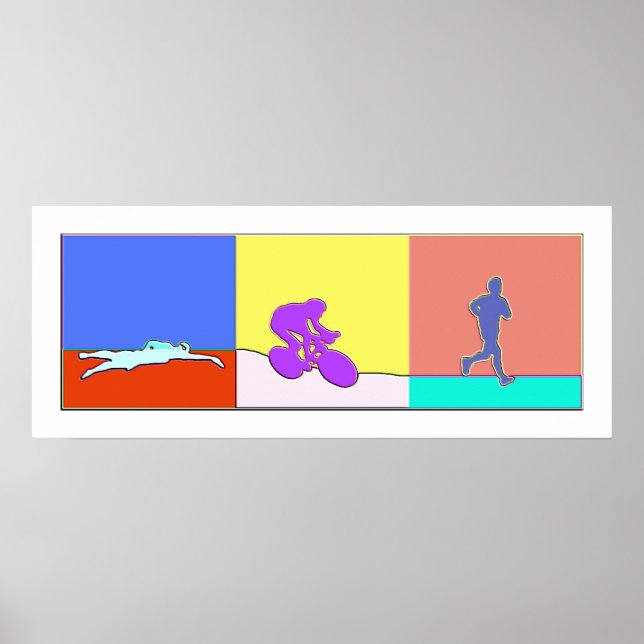 Triathlon Triptych Poster (Vorne)