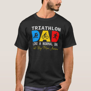 Triathlon Vater Liebe Rad fahren und Swim Triathlo T-Shirt
