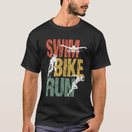 Triathlon Vintag Swim Bike Run T-Shirt