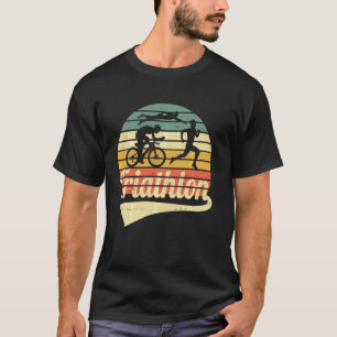 Triathlon Vintag Triathlete Retro Swimming Cyclin T-Shirt