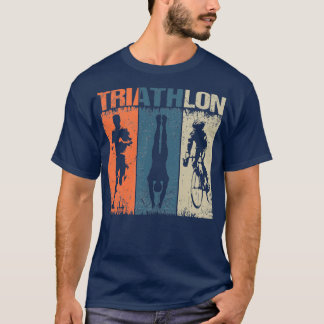 Triathlon Vintages Retro-Design T-Shirt