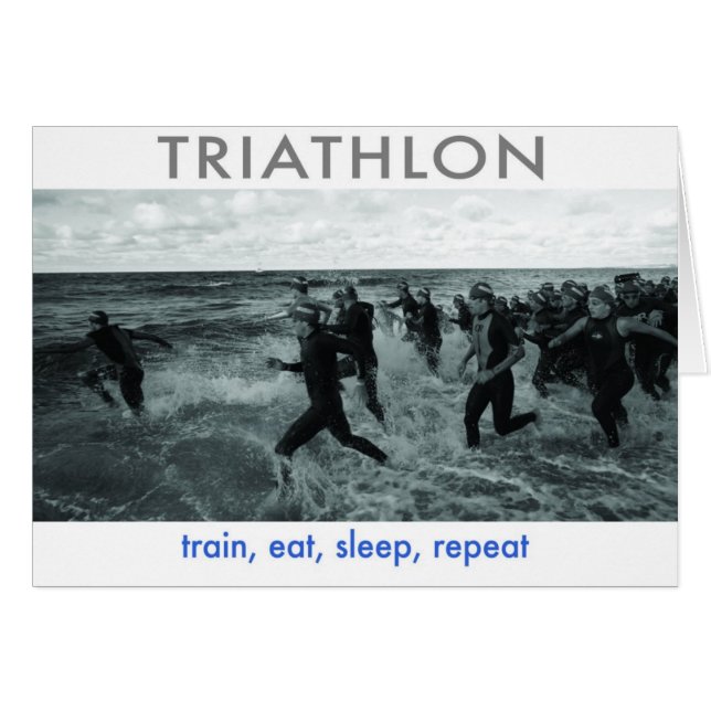 Triathlon - Zug, essen, schlafen, wiederholen (Vorderseite (Horizontal))