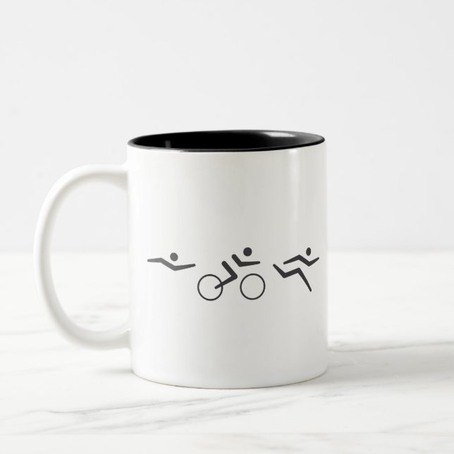 Triathlon Zweifarbige Tasse (Links)