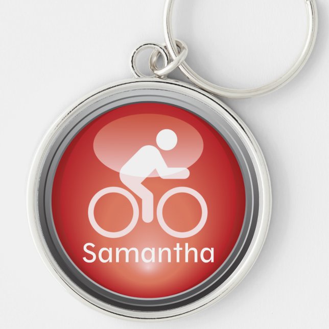 Triathlon-ZYKLUS kundengebundener Schlüsselanhänger (Vorne)