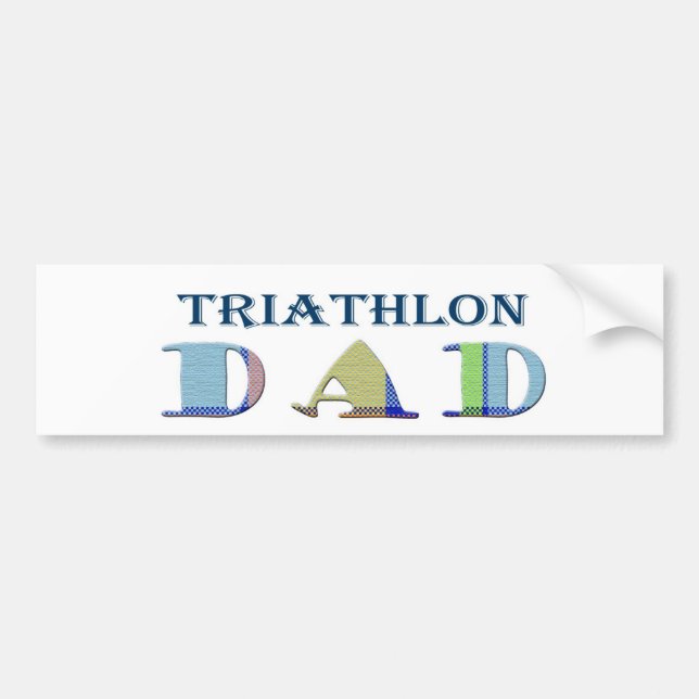 TriathlonDad Autoaufkleber (Vorne)