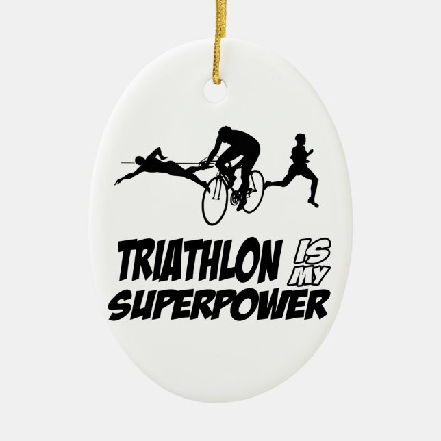 Triathlonentwürfe Keramik Ornament (Vorne)