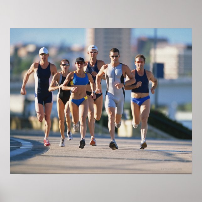 Triathloners laufen 5 poster (Vorne)
