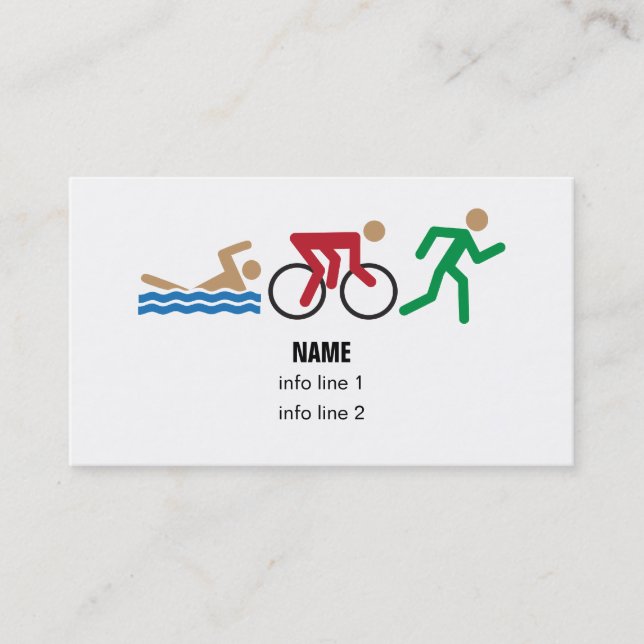 Triathlonfarbikonen-Visitenkarte Visitenkarte (Vorderseite)