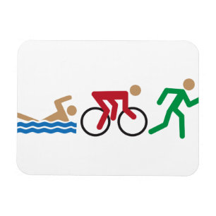 Triathlonlogoikonen in der Farbe Magnet