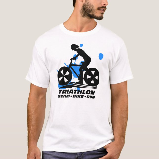 Triathlonswim-Fahrrad-LaufT - Shirt (Vorderseite)
