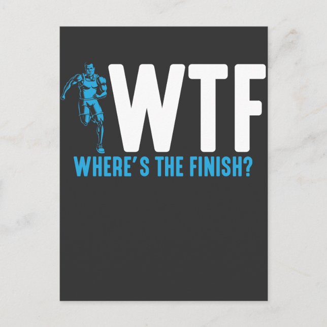 Triathon-Triathlon für Funny Running und Marathon Postkarte (Vorderseite)