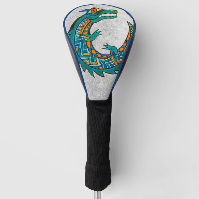 Tribal Alligator Art Golf Headcover (Vorderseite)