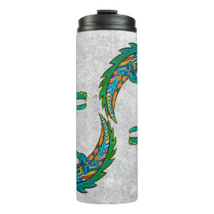 Tribal Alligator Art Thermosbecher