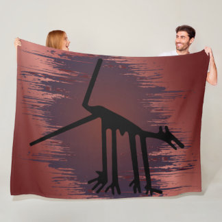 Tribal Animal Art Animes - Ancient Red Animal Fleecedecke