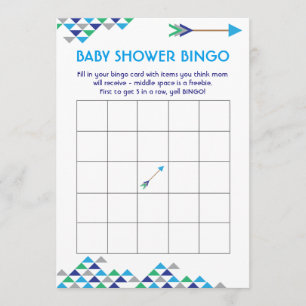 Tribal & Arrow Baby Boy Showkarten Einladung