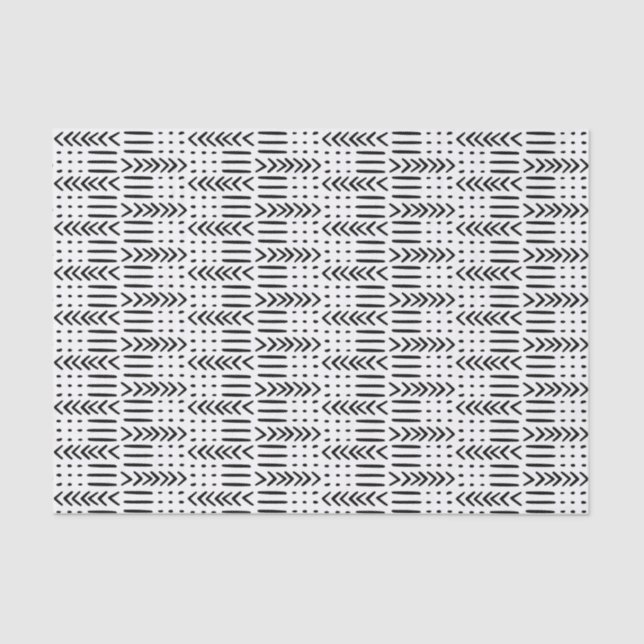 Tribal Arrow Mud Cloth Seidenpapier (Vorderseite)