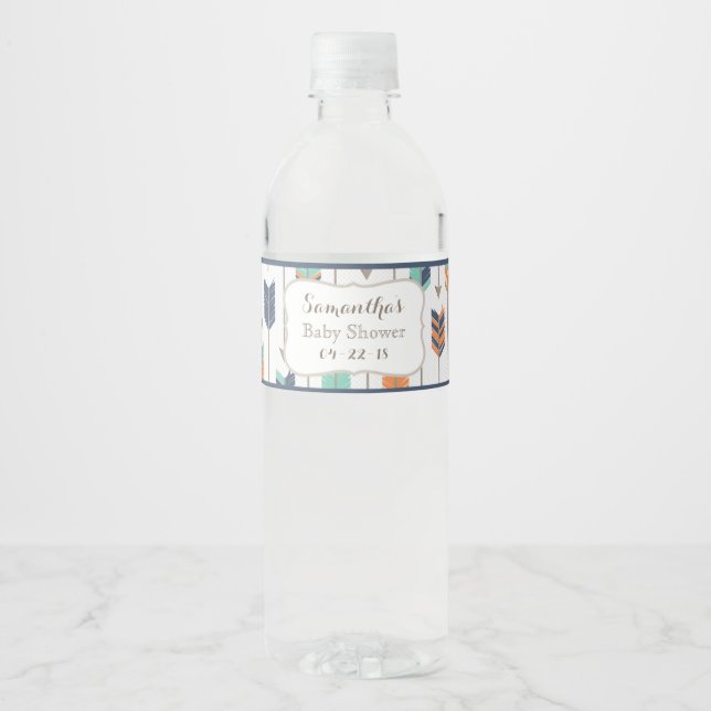 Tribal Arrows Baby Dusche oder Birthday Blue Green (Vorderseite)