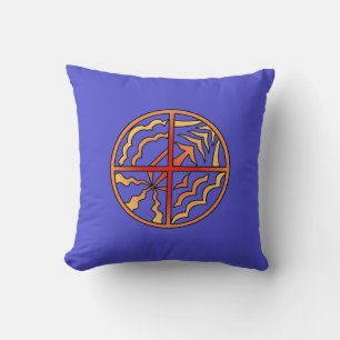 Tribal Art Pillow First Nations Art Pillows Kissen