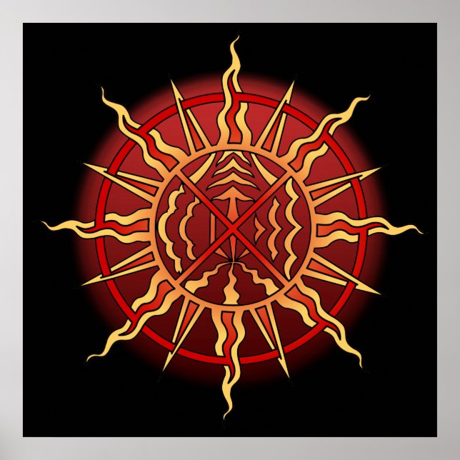 Tribal Art Poster Native Spiritual Print Poster (Vorne)