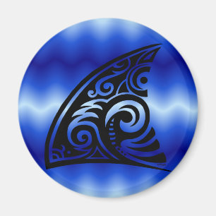 Tribal Art Shark Fin Magnet